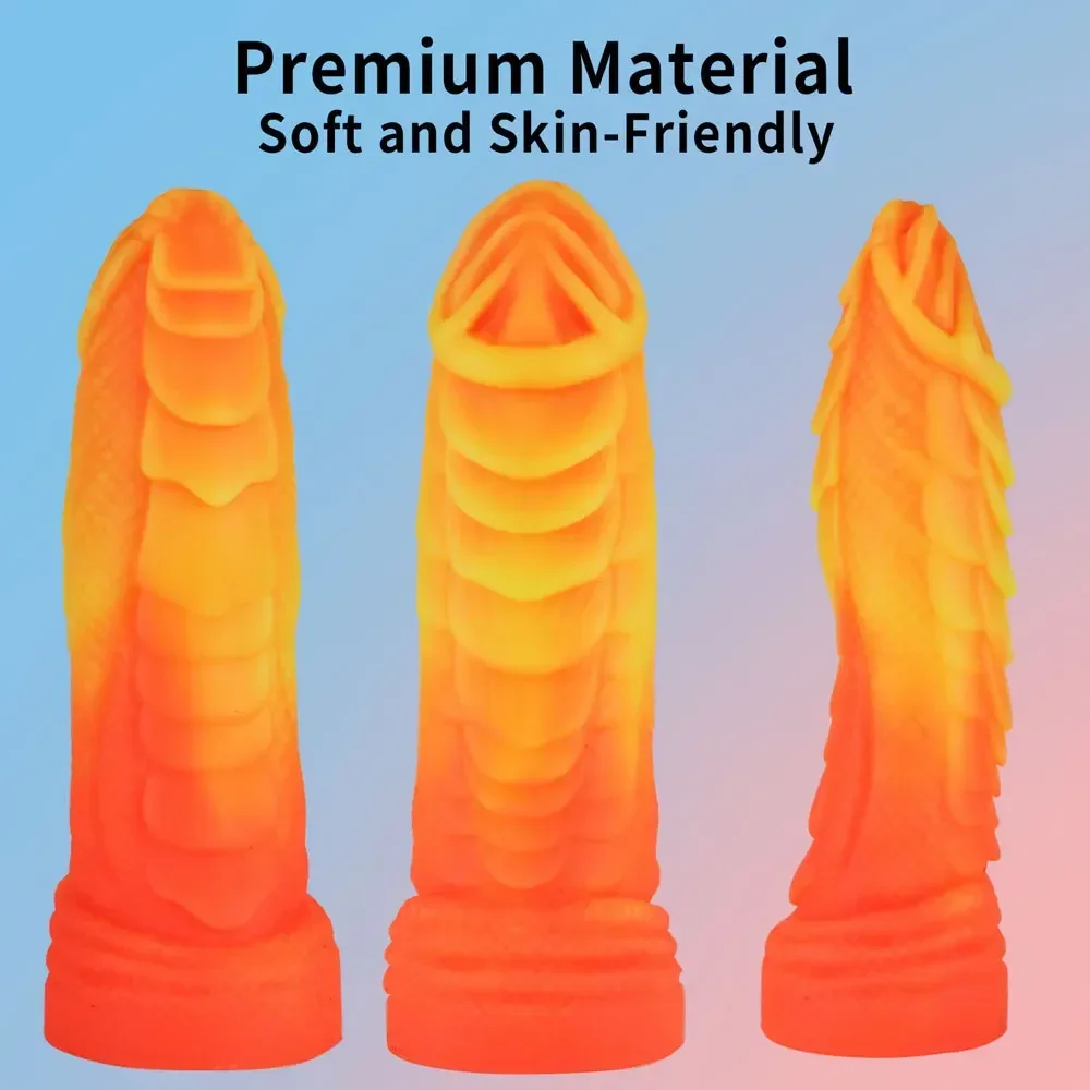 Анальный фаллоимитатор смешанных цветов для женщин карп животное монстр пенис