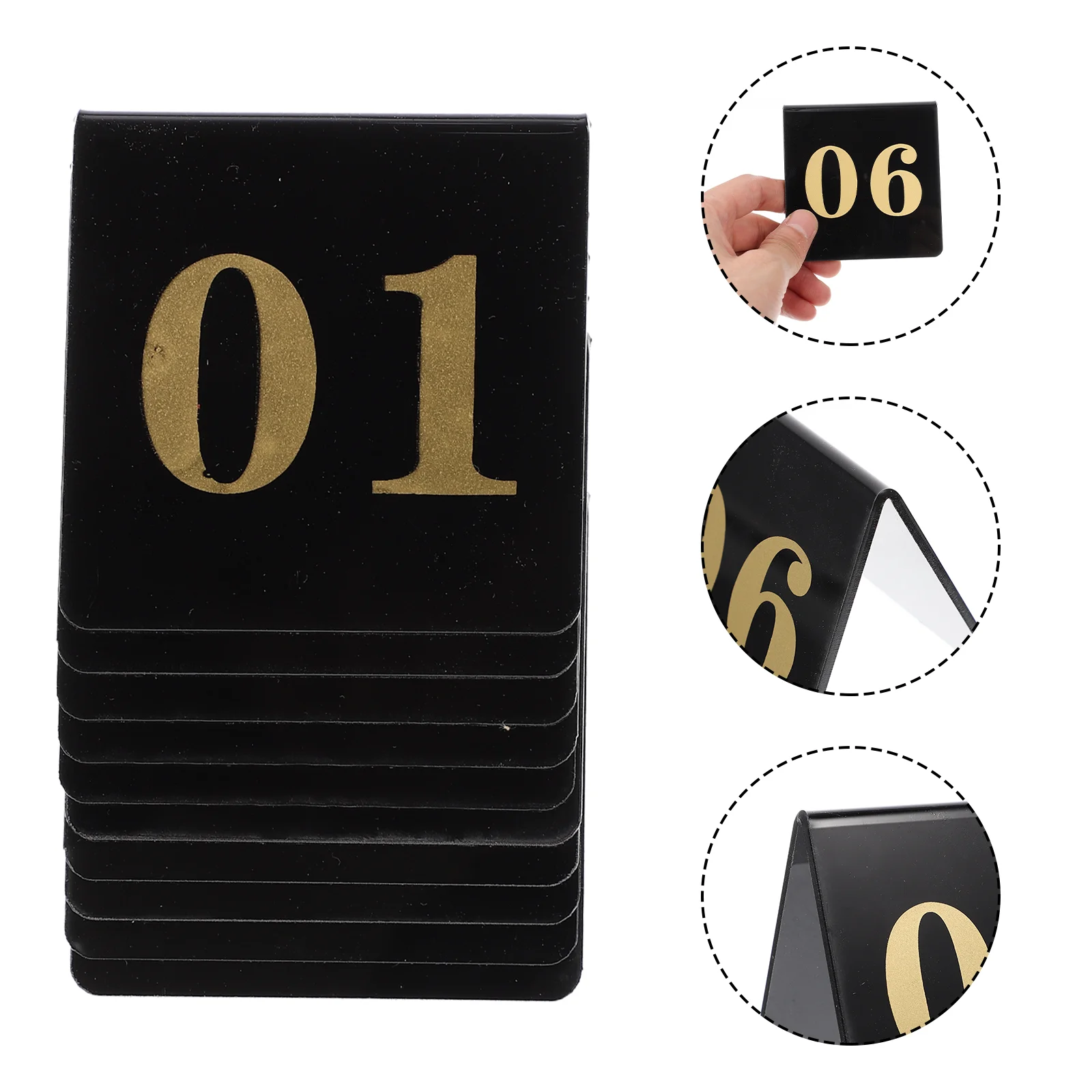 

10 Pcs Acrylic Table Number Plate Reception Numbers Plastic Chairs Centerpieces Decor Signs Tent Wedding Reusable Seats