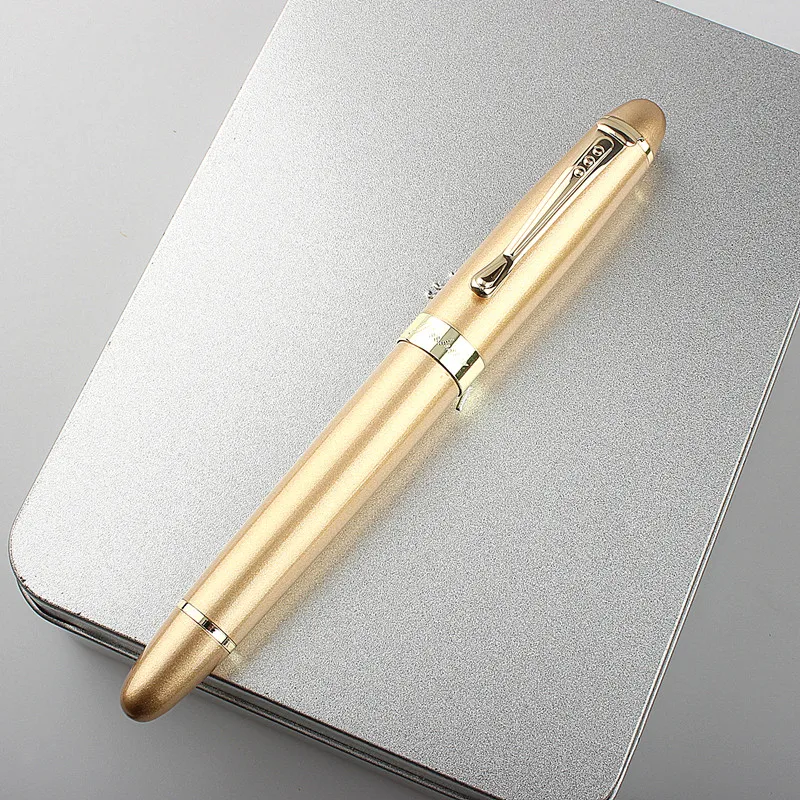 

Jinhao 0.7mm Rollerball Pen Medium Point Black Ink Silver Gold Black Metal Gift Ballpoint Pens office supplies