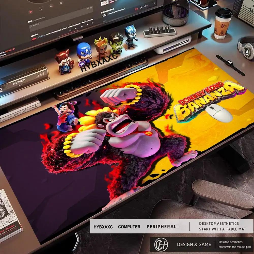 Фото Забавный коврик для мыши HD D-Donkey Kong Bananza, нескользящий, утолщенный, большой, с защитой от скольжения, для офиса, учебы и игр, XAXC №4