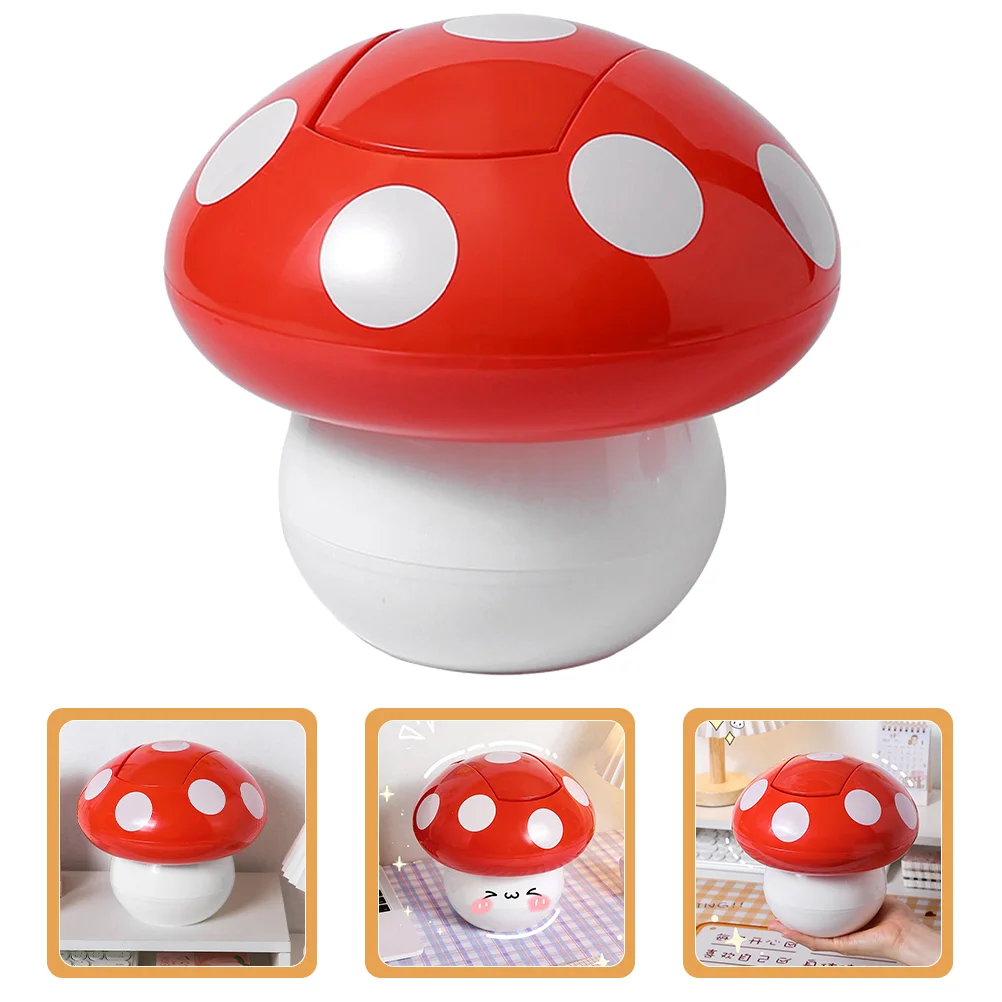 

Small Garbage Can Desktop Trash Can Mushroom Shaped Mini Trash Bucket Trash Bin