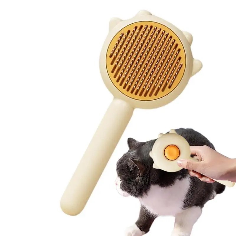 

Cat Brushes For Indoor Cats Dogs Stainless Steel Needle Grooming Comb Dehairing Tool For Removing Dirt & Tangles Lovely Hair