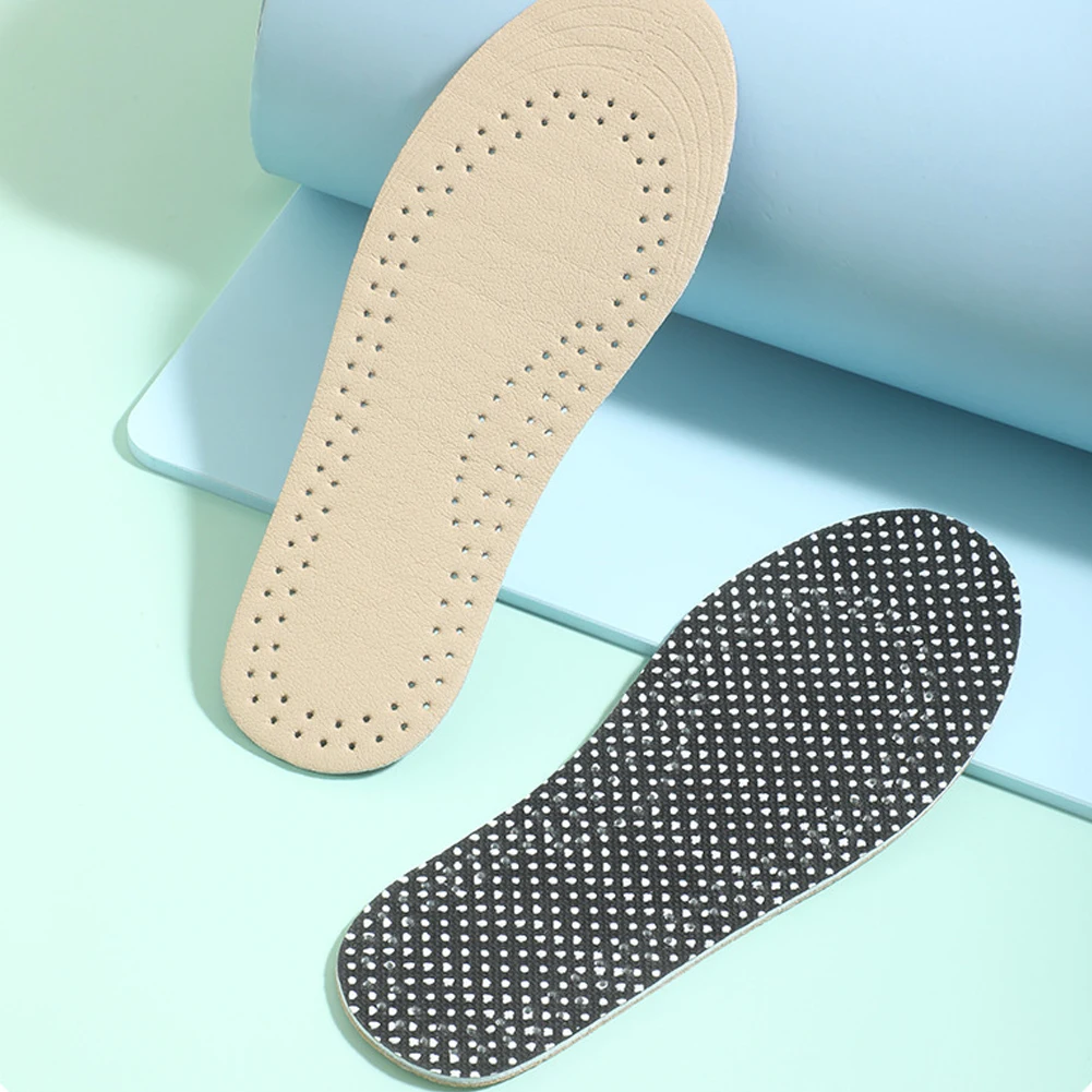 Leather Children Shoes Insoles Cuttable Ultralight Boys Girls Sport Shoes Pads Soft Anti Slip Breathable Healthy Kids Pads