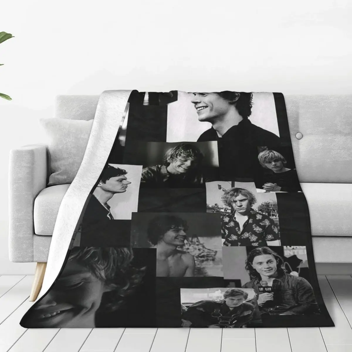 

Одеяло с имитацией фильма «Эван Питерс», флисовое зимнее многофункциональное мягкое покрывало для дивана, офиса, постельного белья