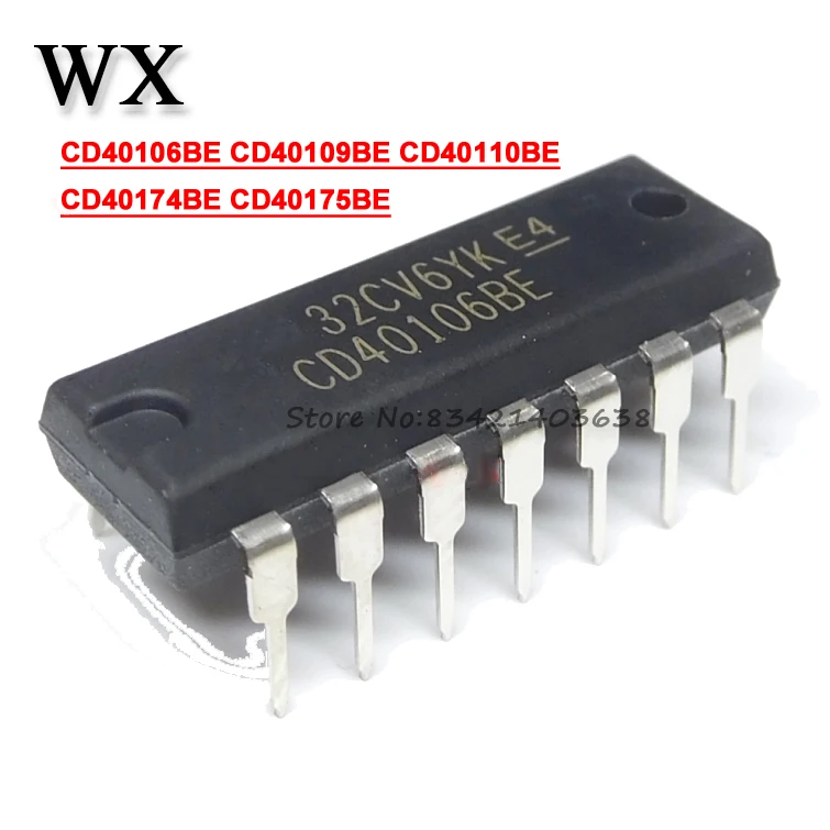 

10 шт. CD40106BE CD40106 DIP-14 CD40109BE CD40109 CD40174BE CD40174 DIP14 CD40110BE CD40110 CD40175BE CD40175