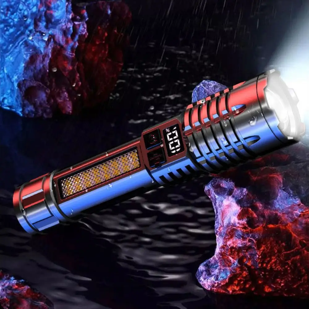 5-уровневый мощный фонарик широкоугольный перезаряжаемый светодиодный цифровой
