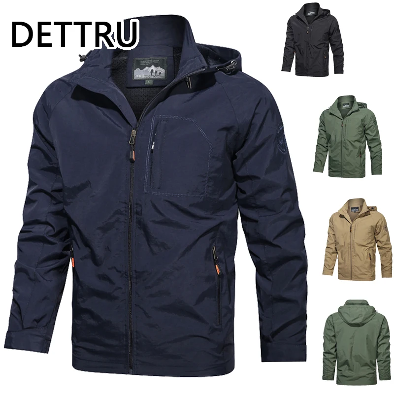 

Camping Hiking Jacket Men Spring Autumn Outdoor Sports Breathable Coats Climbing Trekking Windbreaker Travel Waterproof Jacket