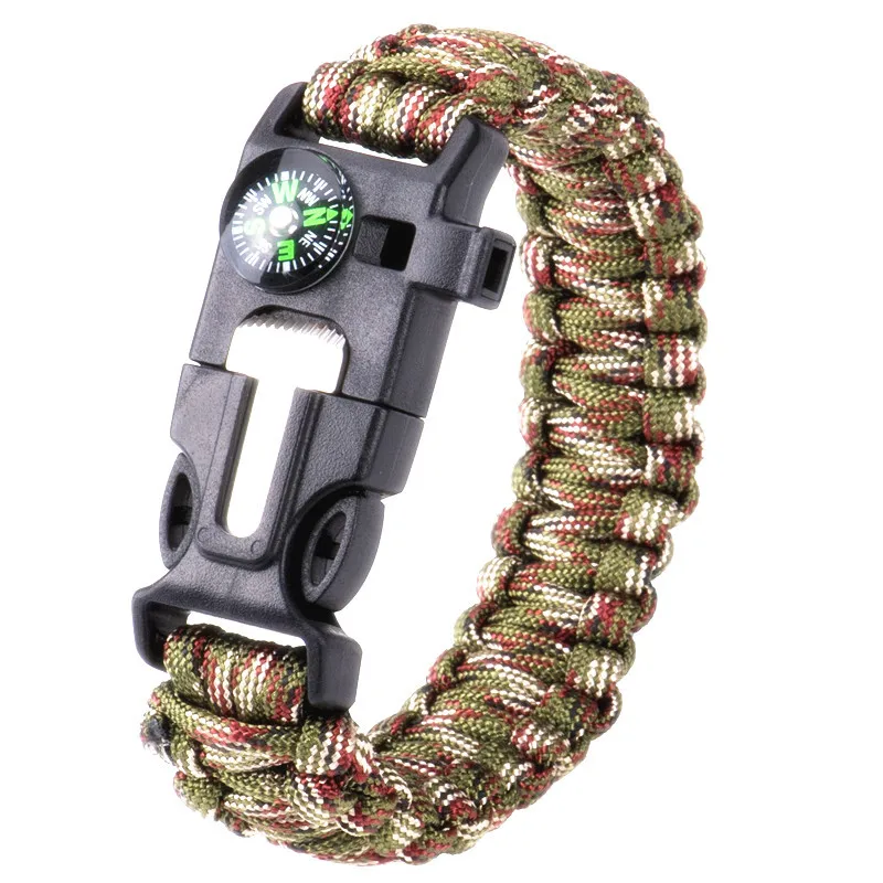 

Survival Multifunctional Bracelets Jewelry Men Outdoor Emergency Rescue Bracelet Charm Umbrella Multi-function Rope Chain