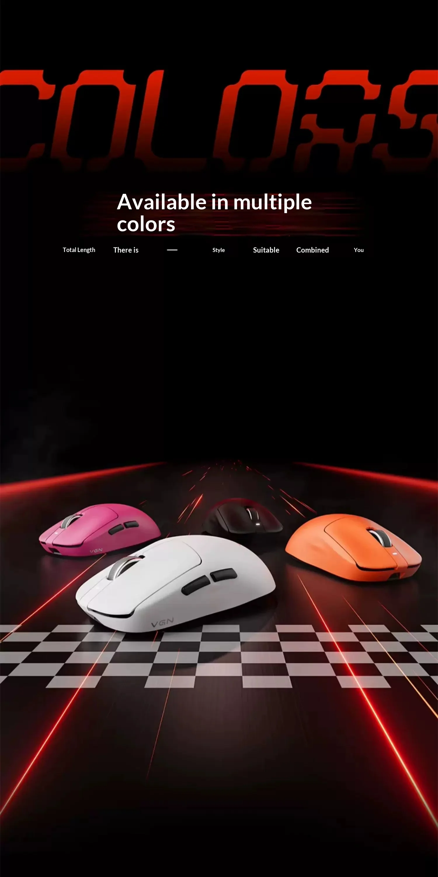 Беспроводная игровая мышь VGN Dragonfly 3 Master Edition с двойным режимом подключения, сенсором PAW3950 Extreme и частотой опроса 8K Гц (art.: 3920daa01848e) - 3920daa01848e