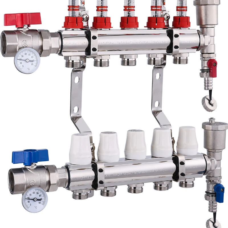 

Distributor Valve Manufacturer Brass China Floor Heating Parts Underfloor Heating Controls System Brass,brass