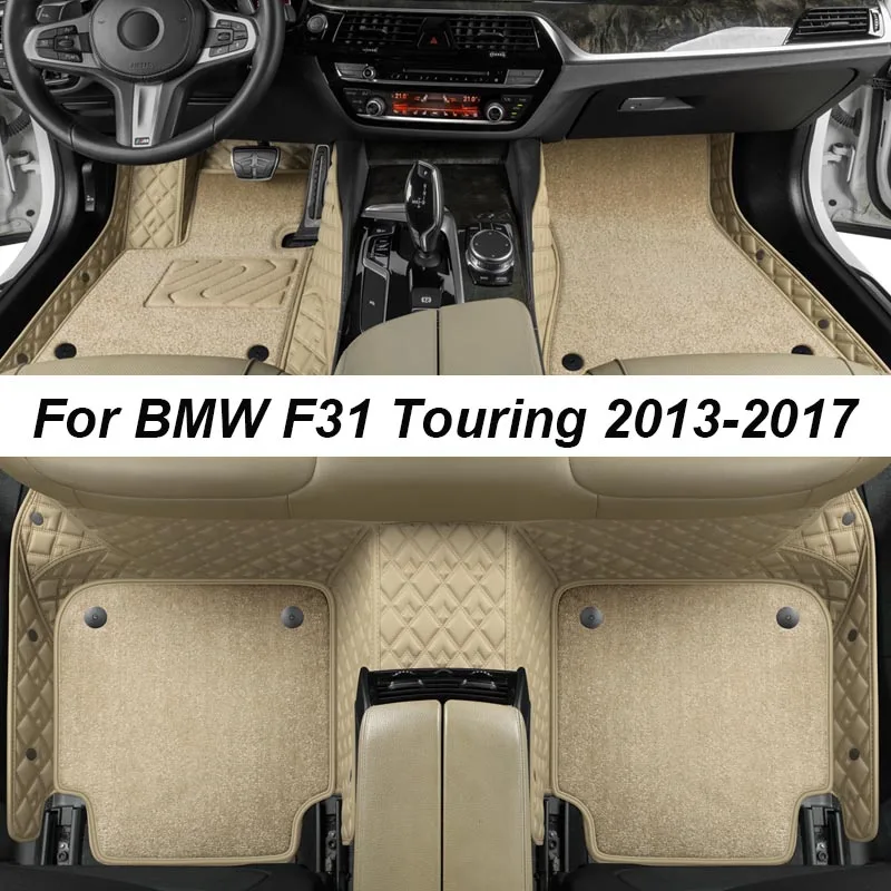 

Custom Luxury Floor Mats For BMW F31 Touring 2013-2017 NO Wrinkles Car Mats Accessories Interior Replacement Parts Full Set