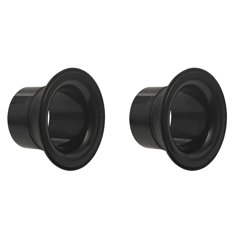 

2X Bass Drum Enhancer ABS Rubber Bass Drum Kick Enhancer With Black Port Hole Protector,Mic Hole Drum Head,Black