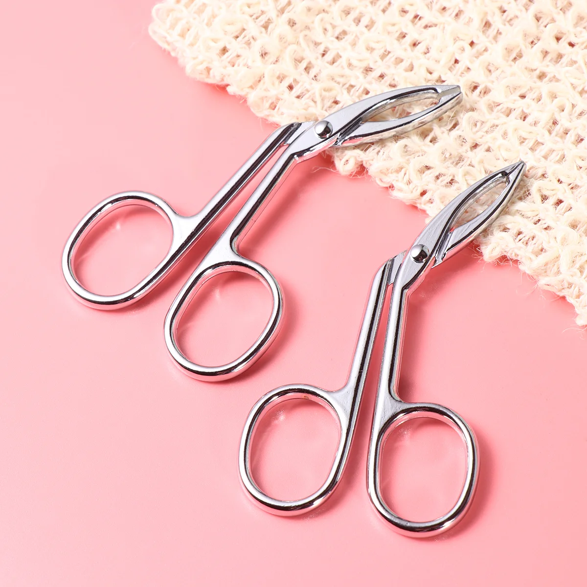 

Eyebrow Scissor Scissors Metal Manicureblade Flat Clips Mustache Brush Trimmer Hair Curved Eyelashtip