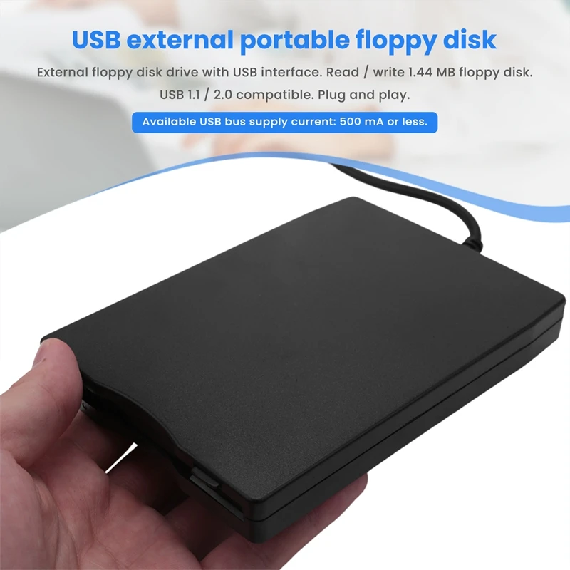 Фото Портативный USB-накопитель, 1,44 МБ, 3,5 дюйма, 12 Мбит/с №5