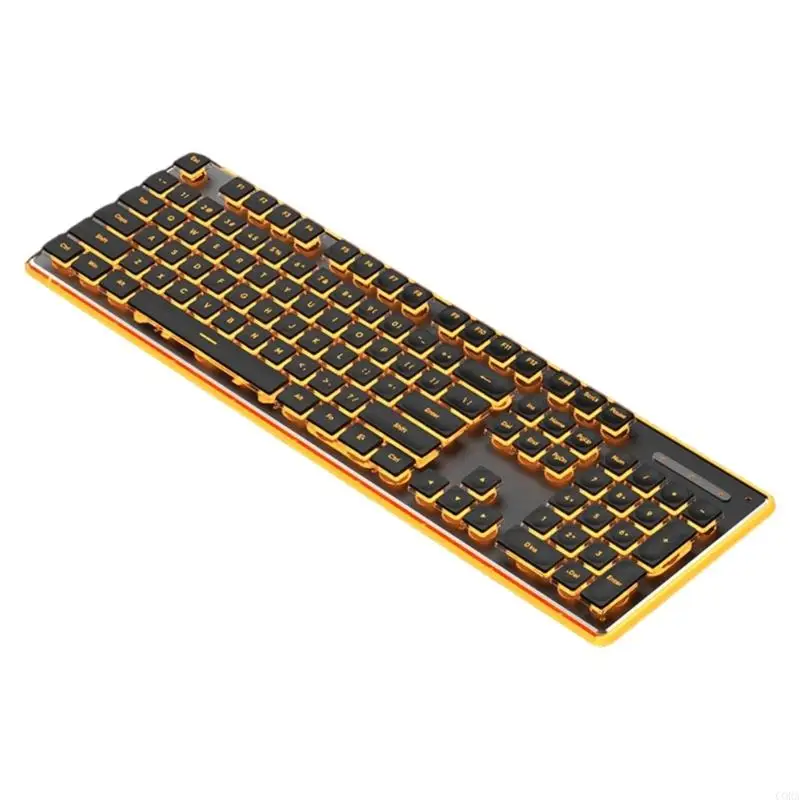 Фото CORA 104Key USB-шнур клавиатуры бесшумные механические RGB с подсветкой IPX4 водонепроницаемый пылезащитный для ноутбуков №4