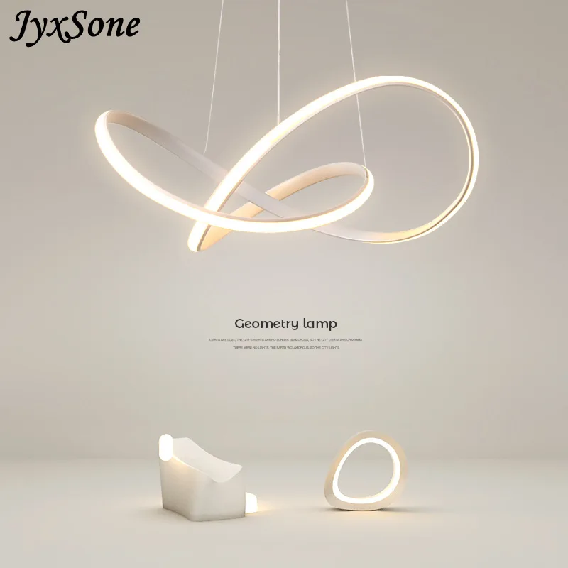 Люстра потолочная минималистичная современная светодиодная подвесная лампа "Brushed Rings" для домашнего освещения в кухне и столовой внутри.