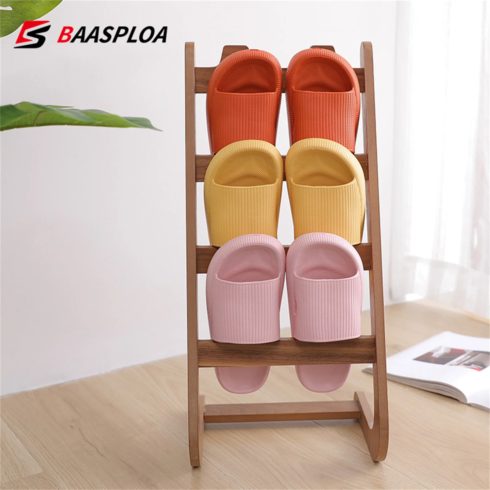 

Baasploa Light Slippers Summers Thick Platform Womens Sandals Indoor Bathroom Garden Slides Ladies Men's Breathable Flip Flops