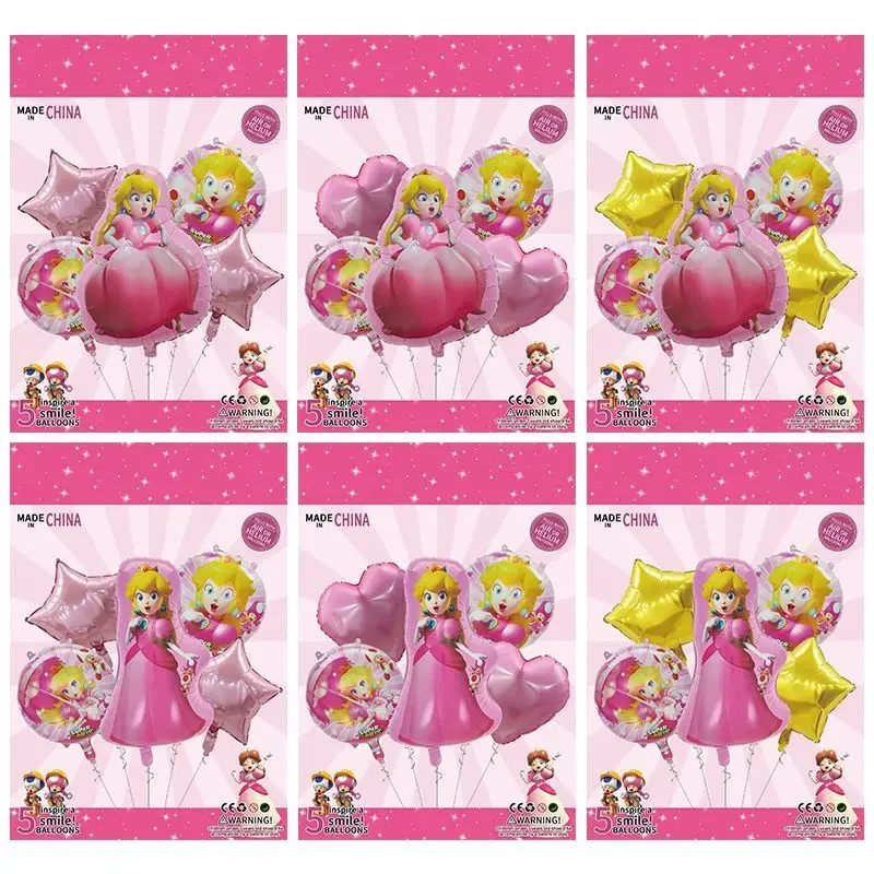 Супермарио принцесса персиковый Шар Аниме девушка день рождения фотоэлемент