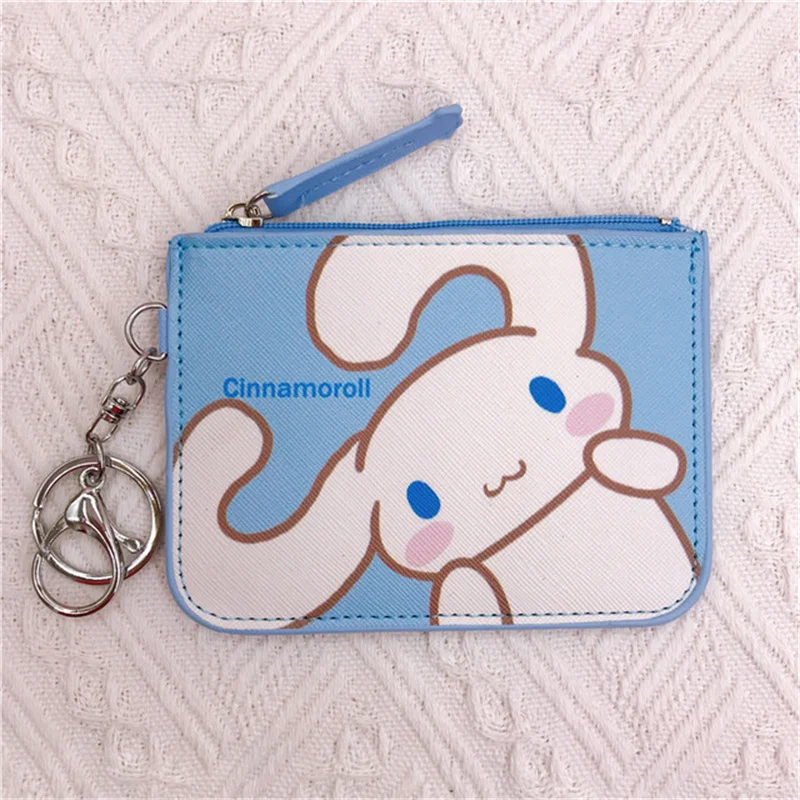 Кошелек Sanrio Cartoon кожаный держатель для карт милый кошелек монет Cinnamoroll My Melody Hello