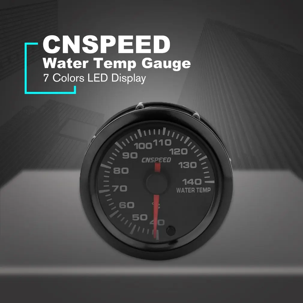 Цифровой автомобильный измеритель температуры воды CNSPEED 12 В 140 52 мм 7 цветов -
