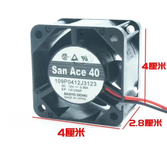 109P0412J3013 Япония Sanyo насилия 4 см большой объем воздуха 12 В 4028 двойной шаровой переключатель охлаждающий вентилятор давления в наличии