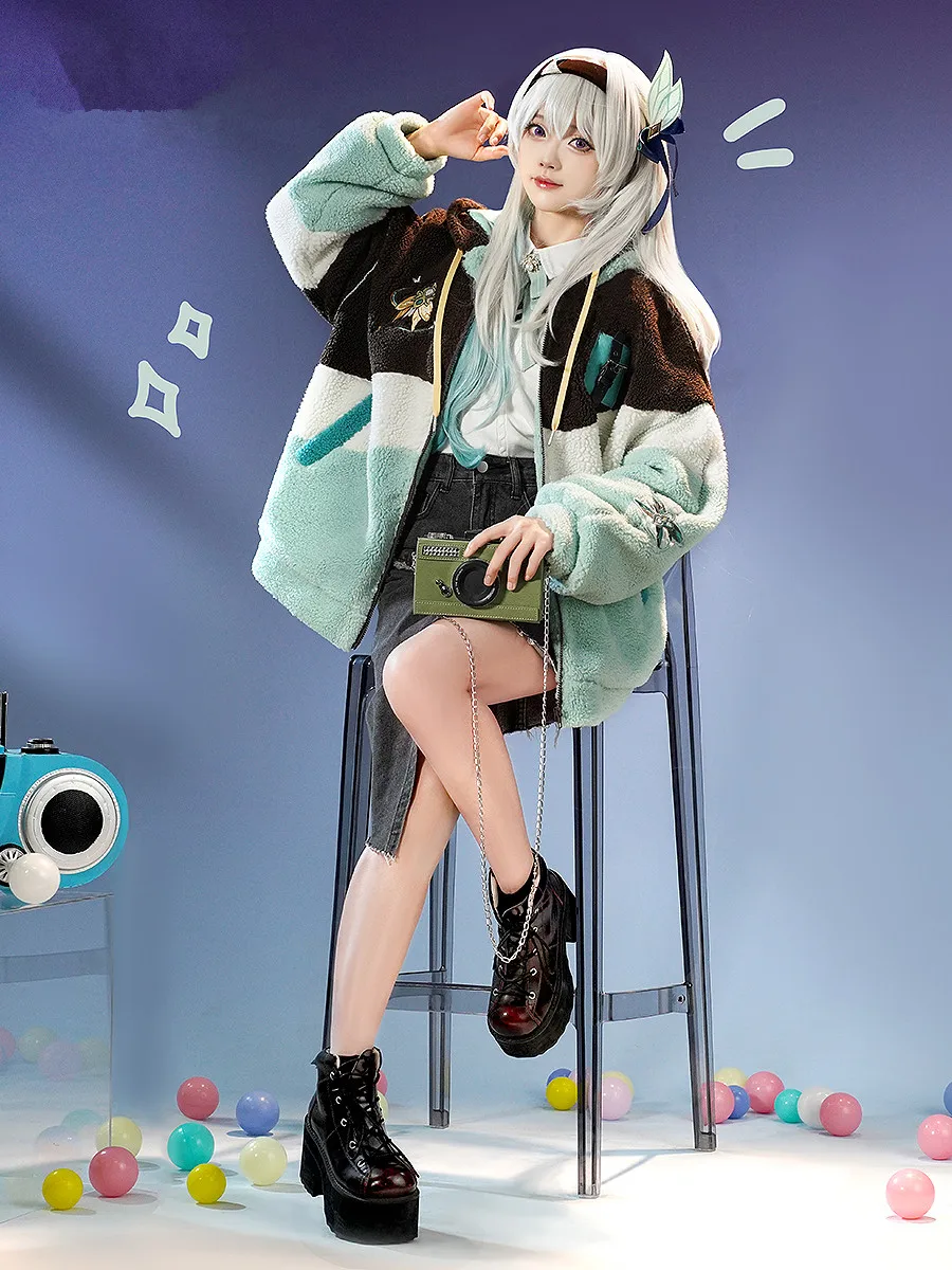 Одежда фаната светлячков плюшевая куртка для зимнего пальто костюм косплея Honkai: