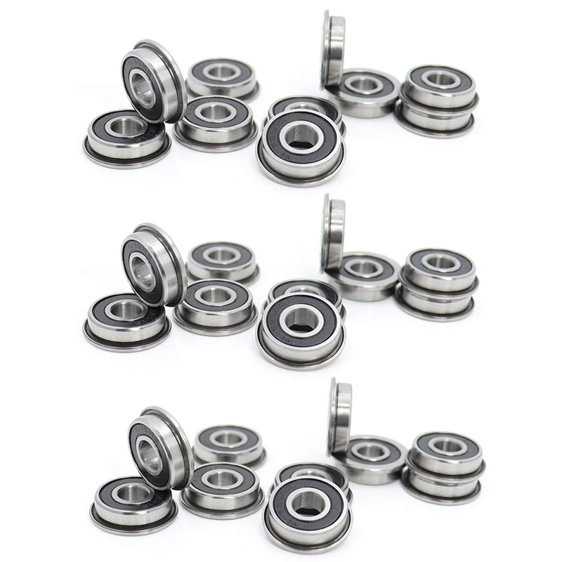 

30Pcs F695-2RS Bearing 5X13x4mm Flanged Miniature Deep Groove Ball Bearings F695RS For VORON Mobius 2/3 3D Printer