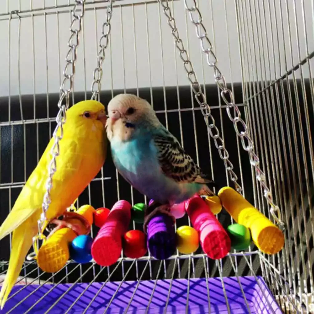 

Cage Hammock Swing Hanging Chew Toy Pet Bird Parrot Parakeet Budgie Cockatiel Lovebirds Swing