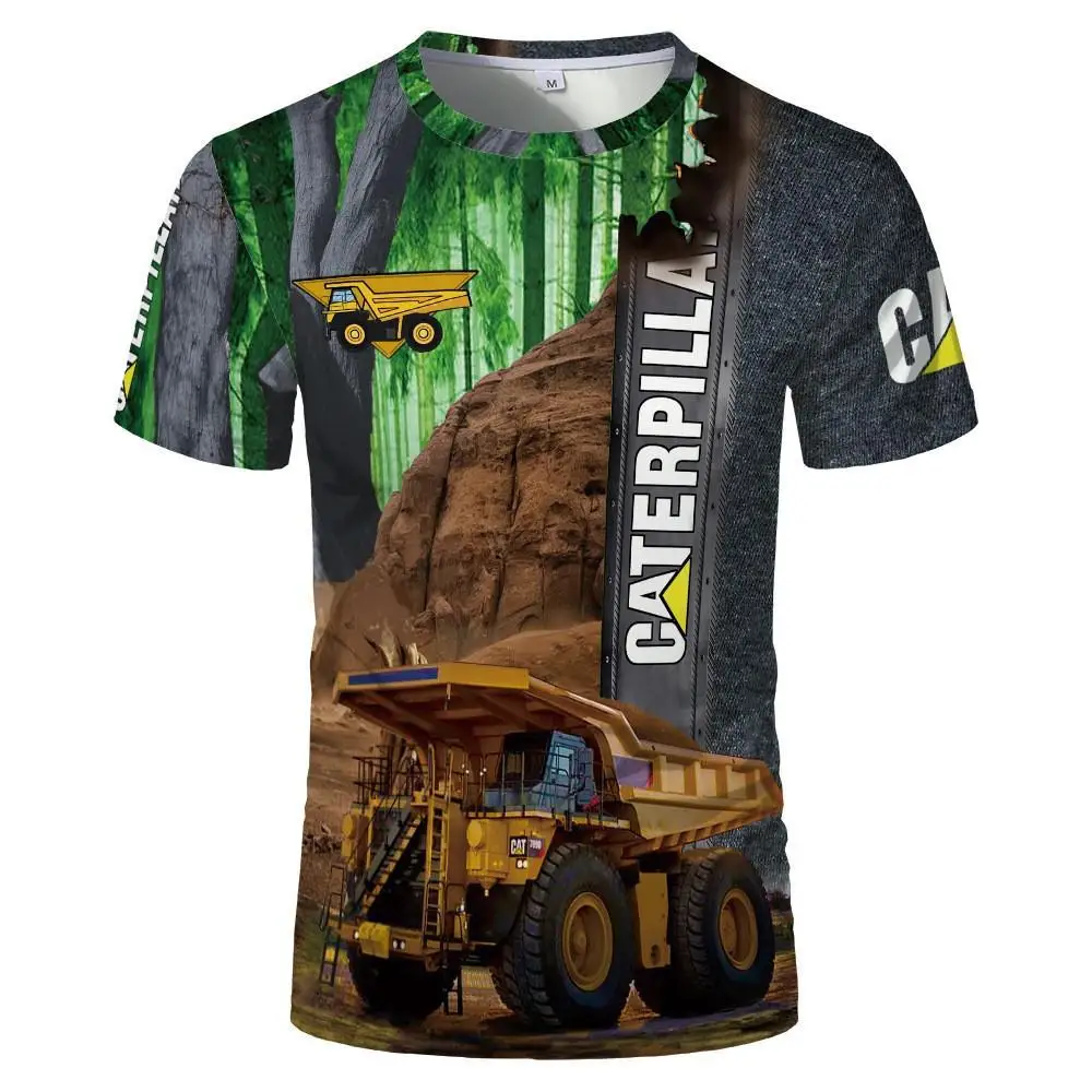 

Cat Caterpillar 3dt T-Shirt Summer Fun Avatar Printed T-Shirt Men's Top Black Polyes T-Shirt Fashion Short Sleeve