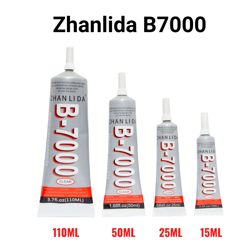 

15ML 25ML 50ML 110ML ZhanLida B7000 Clear Contact DIY Universal Adhesive Repair Glue, Leather Rubber Metal Office Supplies