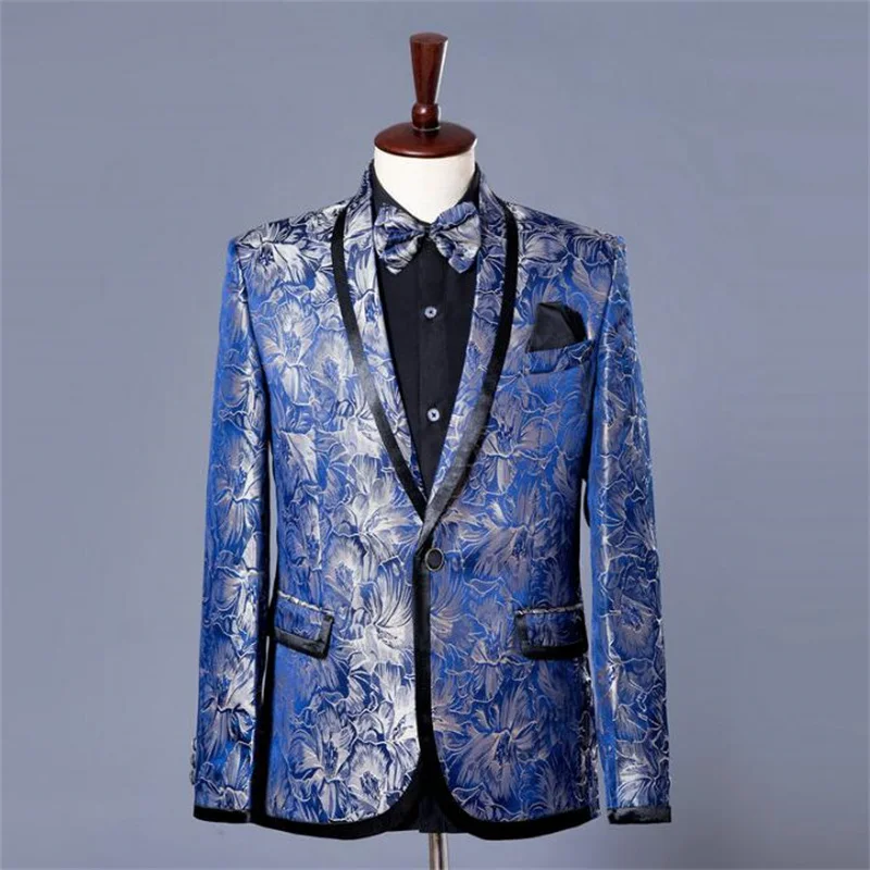 Singer star style dance stage clothing for men suit set with pants 2020 mens wedding suits costume groom formal dress fashion