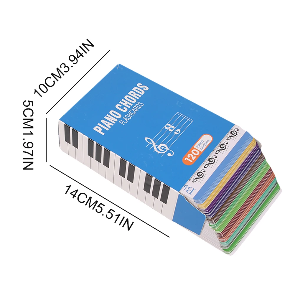 Флэш-карты 120 аккорды с фортепиано Таблица аккордов Веселые образовательные