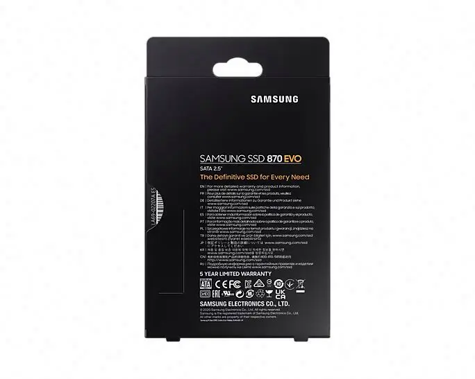Твердотельный накопитель для SAMSUNG MZ-77E1T0B/CN 1 ТБ 870 EVO SATA 2 5 дюйма SSD V-NAND 3 бит MLC DDR4 SDRAM