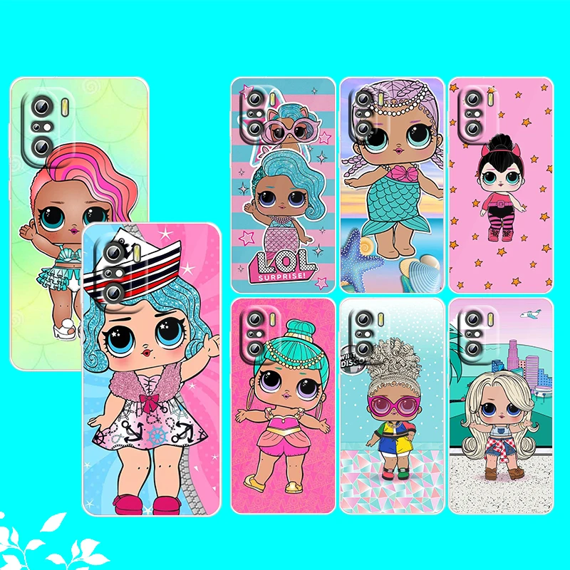 

Cute L.O.L. SURPRISE Doll For Xiaomi Redmi Note 10S 10 K50 K40 Gaming Pro 10 9AT 9A 9C 9T 8 7A 6A 5 4X Transparent Phone Case