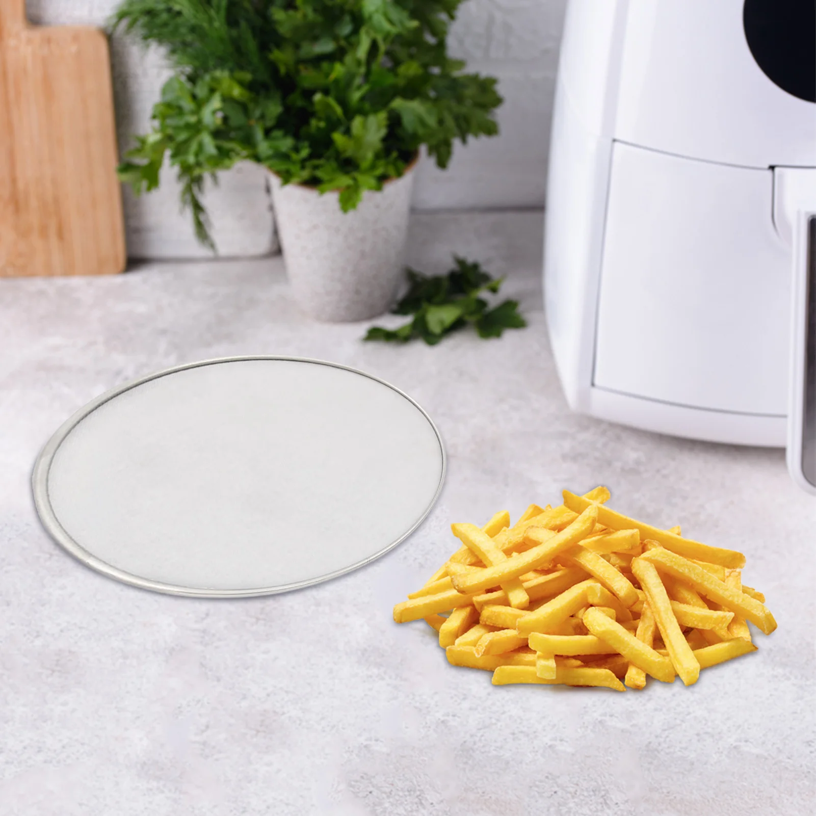 

Air Fryer Splatter Screen Net Air Fryer Splatter Screen Net Replacement Parts Food-grade 304 Stainless Steel Oil Filter Net