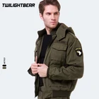 Мужская парка в стиле милитари с несколькими карманами, утепленная Повседневная куртка с капюшоном, мужская теплая куртка с подкладкой BY1620