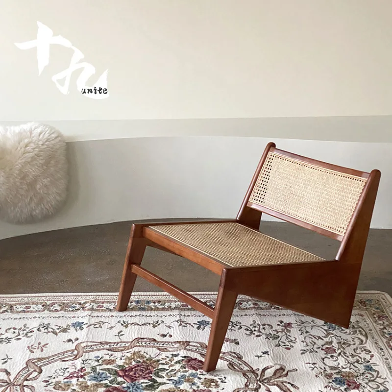 

Nordic Beach Chair Outdoor Lounge Chair Comfortable Armchair Household Balcony Chair Bedroom Leisure Cane Chair Folding Sofa Bed