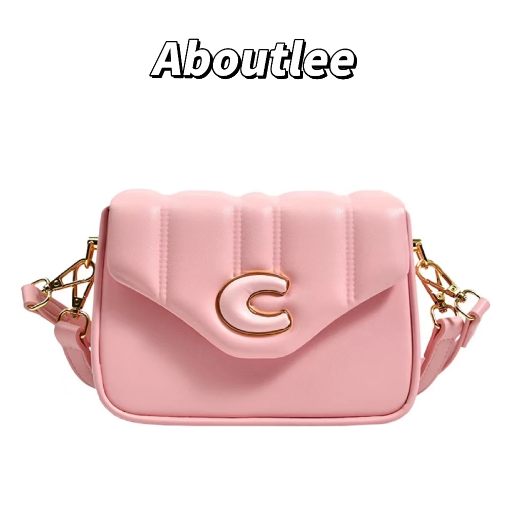 

Aboutlee 2023 Pu Leather Solid Color Women Flap Purses Fashion Small Handbags Luxury Designer High Quality Square Crossbody Bag