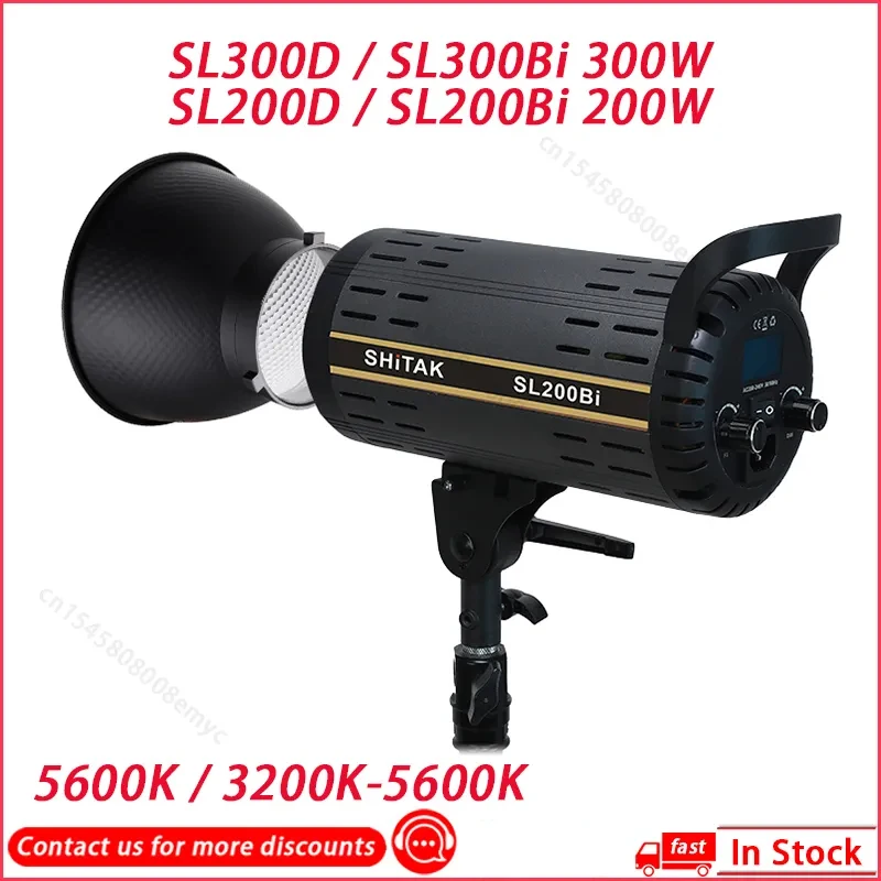 

SHiTAK SL300D/SL300Bi SL200D/SL200Bi COB LED Video Light Studio Lighting Professional Flash Lamp Bowens Mount for Camera Video