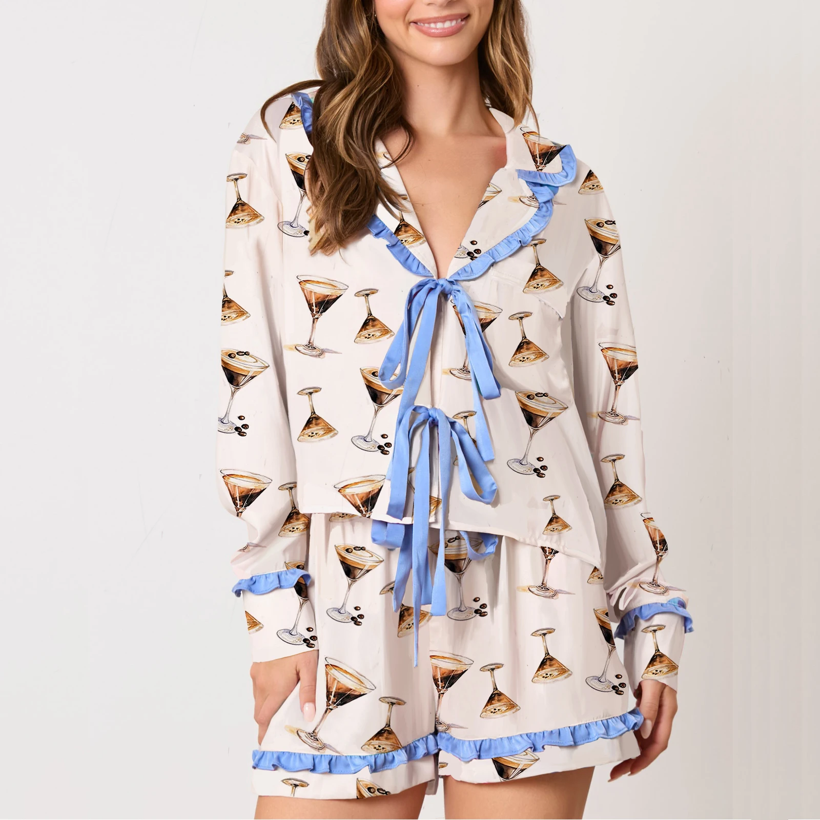 Combhsaaki женский рождественский пижамный комплект из 2 предметов конфетная