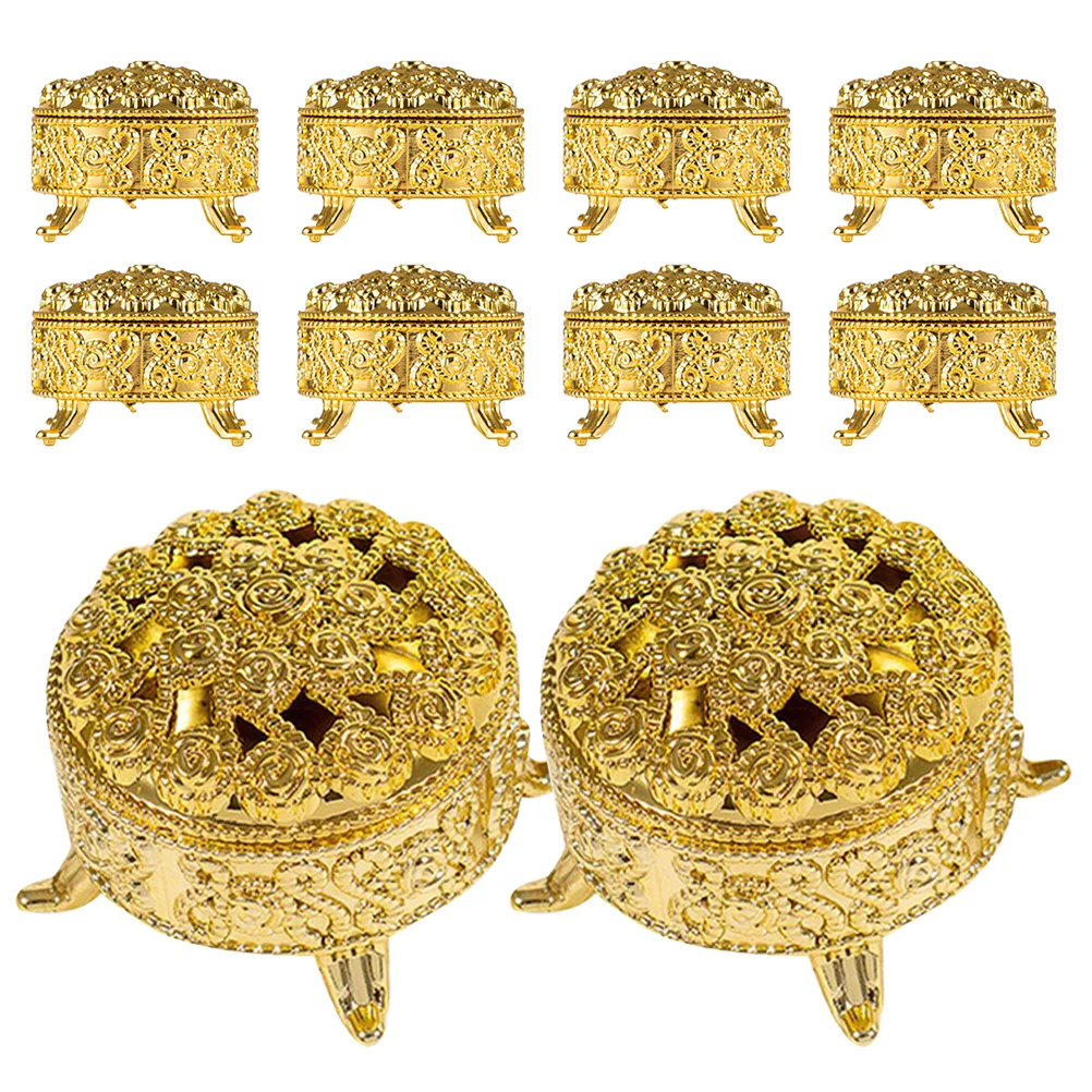 

10 Pcs Rose Candy Box Vintage Wedding Decor Jars Bowl Gift Case Pp Present Packing Bride Holder Supplies For Container dragees