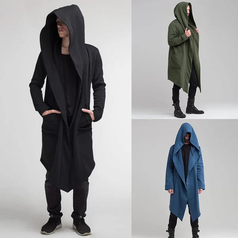 

Men's Coat Cardigan Cape Hooded Cape