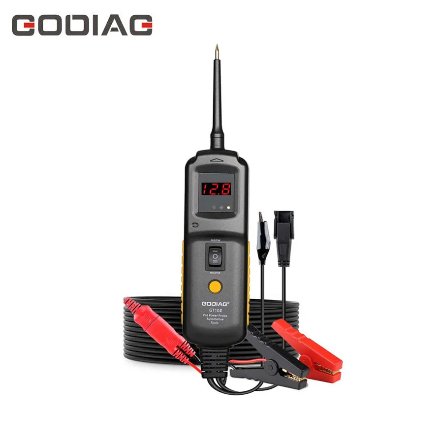 

GODIAG GT102 PIRT Power Probe DC 6-40V Vehicles Electrical System Diagnosis/ Fuel Injector Cleaning and Testing/Relay Testing