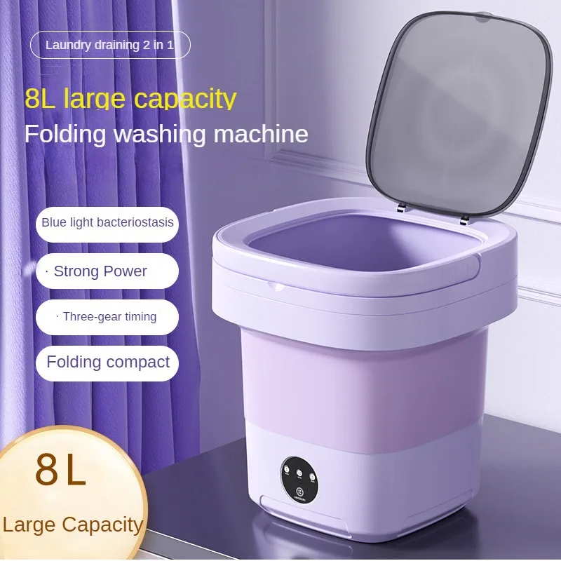 

New Portable Small Mini Folding Washing Machine 4.5L Home Appliance Cleaning Small Single Washing Machine Cycle Washer