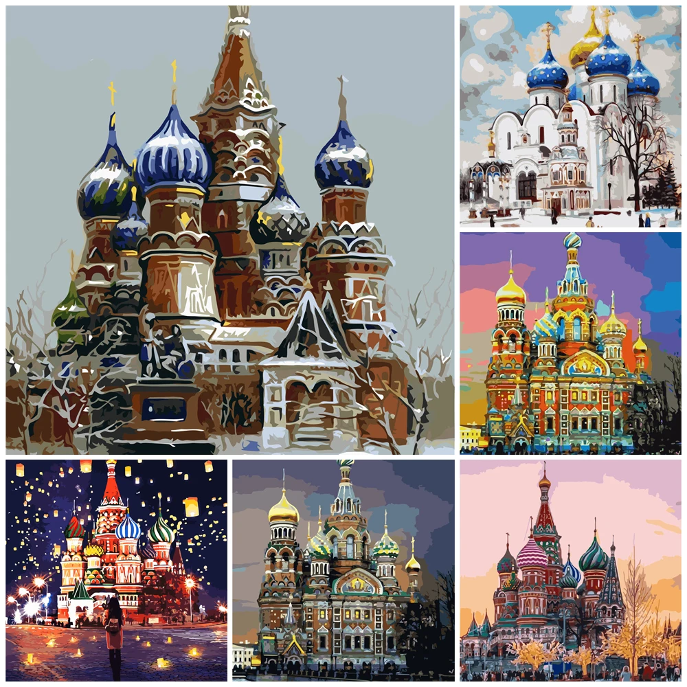 

Набор для рисования по номерам на холсте пейзаж, 40x50 см