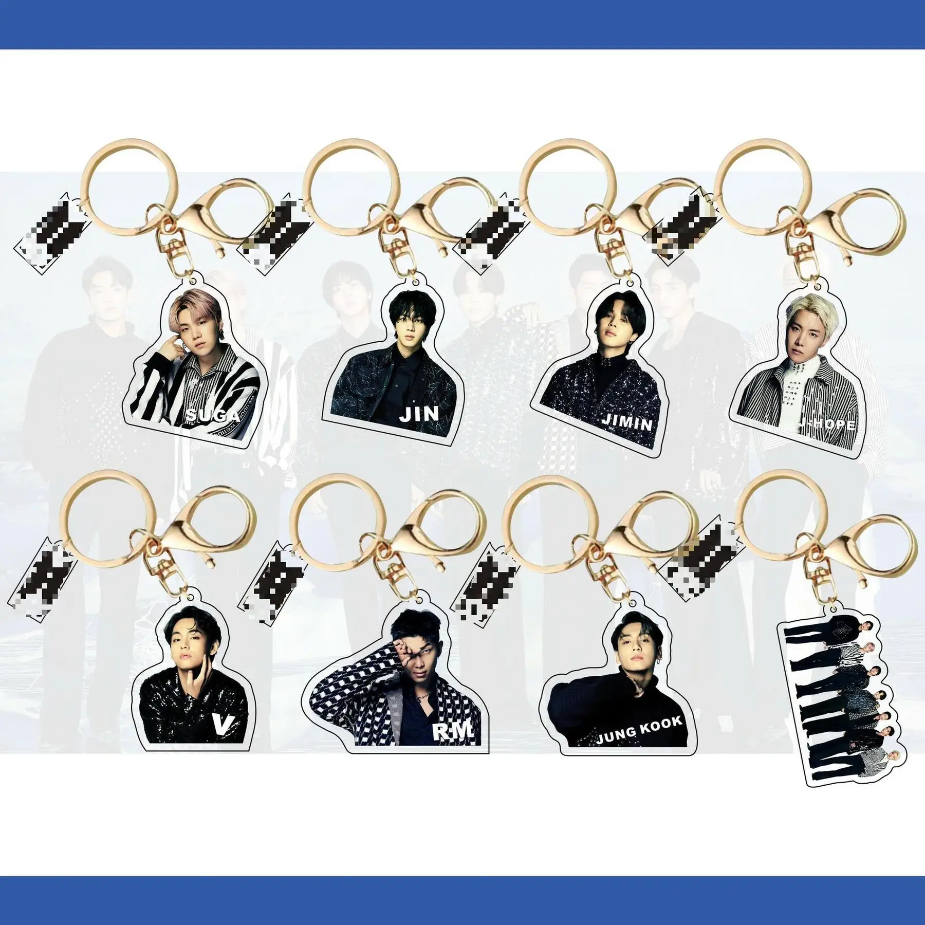 

KPOP bangtan boys album FESTA desktop doll model stand-up accessories Acrylic decorative bracket ornaments Gifts JIMIN JIN JK RM