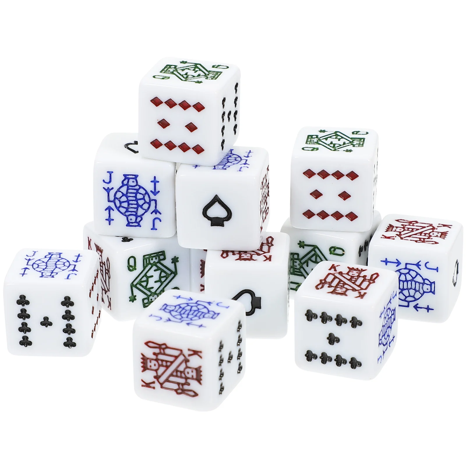 

12 шт., разноцветные мексиканские игральные кости