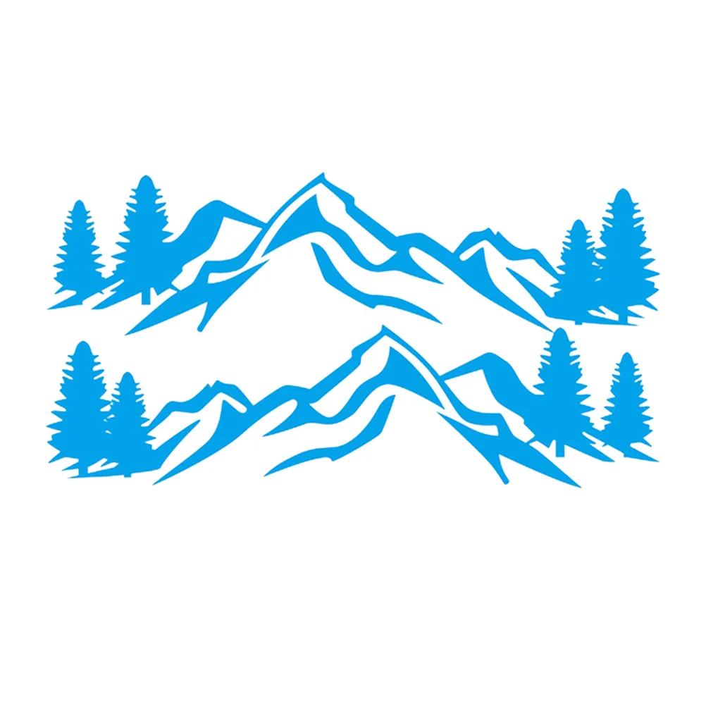 

2 Pcs Mountain Woods Sticker Decal Car Bumper Stickers Side Body Window Decals Vehicles Laptop Truck Fake taxi Camper van