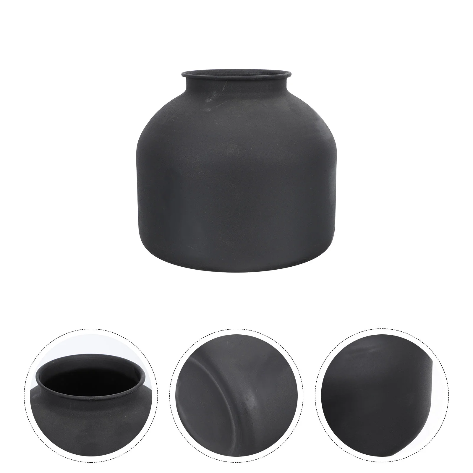

Vase Flower Black Pot Vases Iron Decor Matte Metal Home Vintage Centerpieces Planter Arrangement Office Pots Container Dry