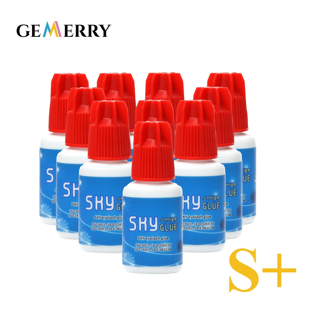 Клей для наращивания ресниц Sky S + 3 и 5 шт. клей накладных сильный удержания 7 недель